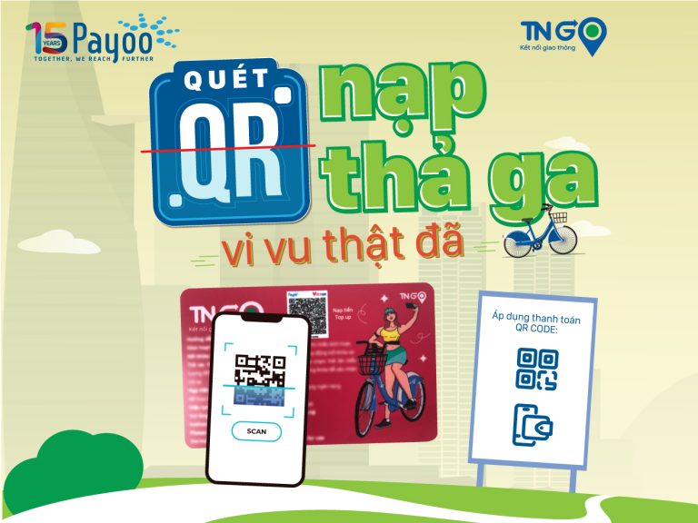 Scan Code Tngo Payoo - Chạm thẻ TapGo, mở khóa vi vu cùng xe đạp TNGo
