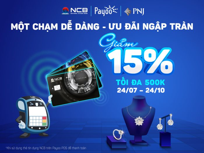 Trang sức xinh ưu đãi giảm 15% linh đình tại PNJ