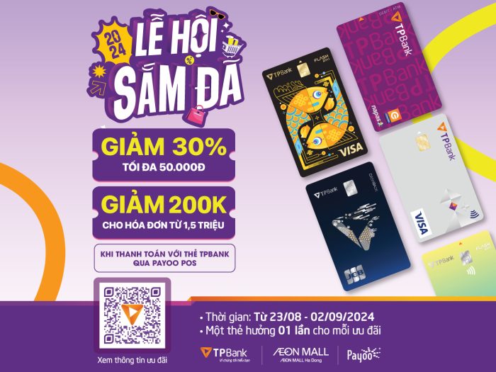 Nhận ngay 2 ưu đãi mua sắm tại Aeon Mall Hà Đông bằng thẻ TPBANK