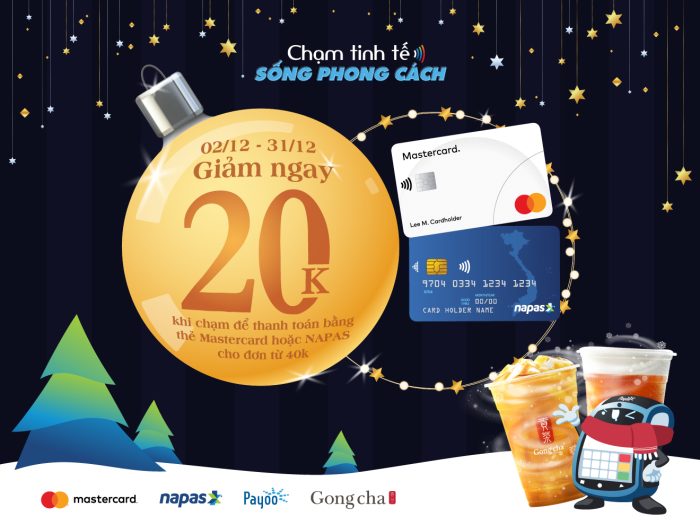 Đón Giáng sinh cùng ưu đãi 20.000 đồng tại Gong Cha