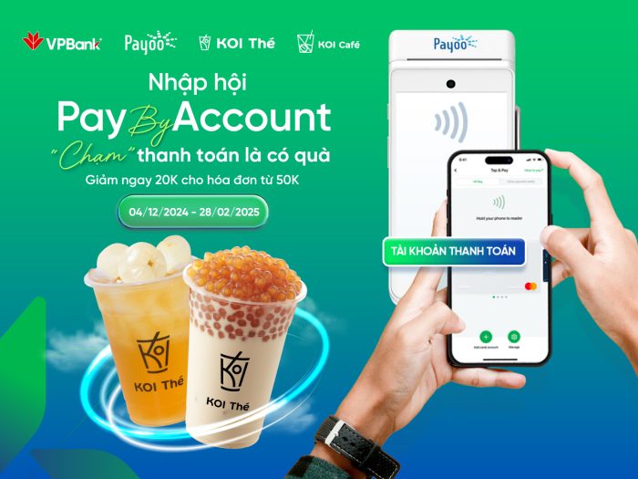 Ưu đãi 20.000đ tại KOI Thé khi chạm thanh toán thẻ phi vật lý VPBank NEO