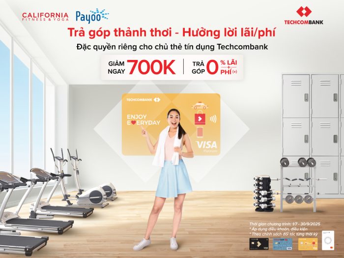 Deal hời dành cho chủ thẻ Techcombank: đốt mỡ xuyên hè tại California Fitness & Yoga
